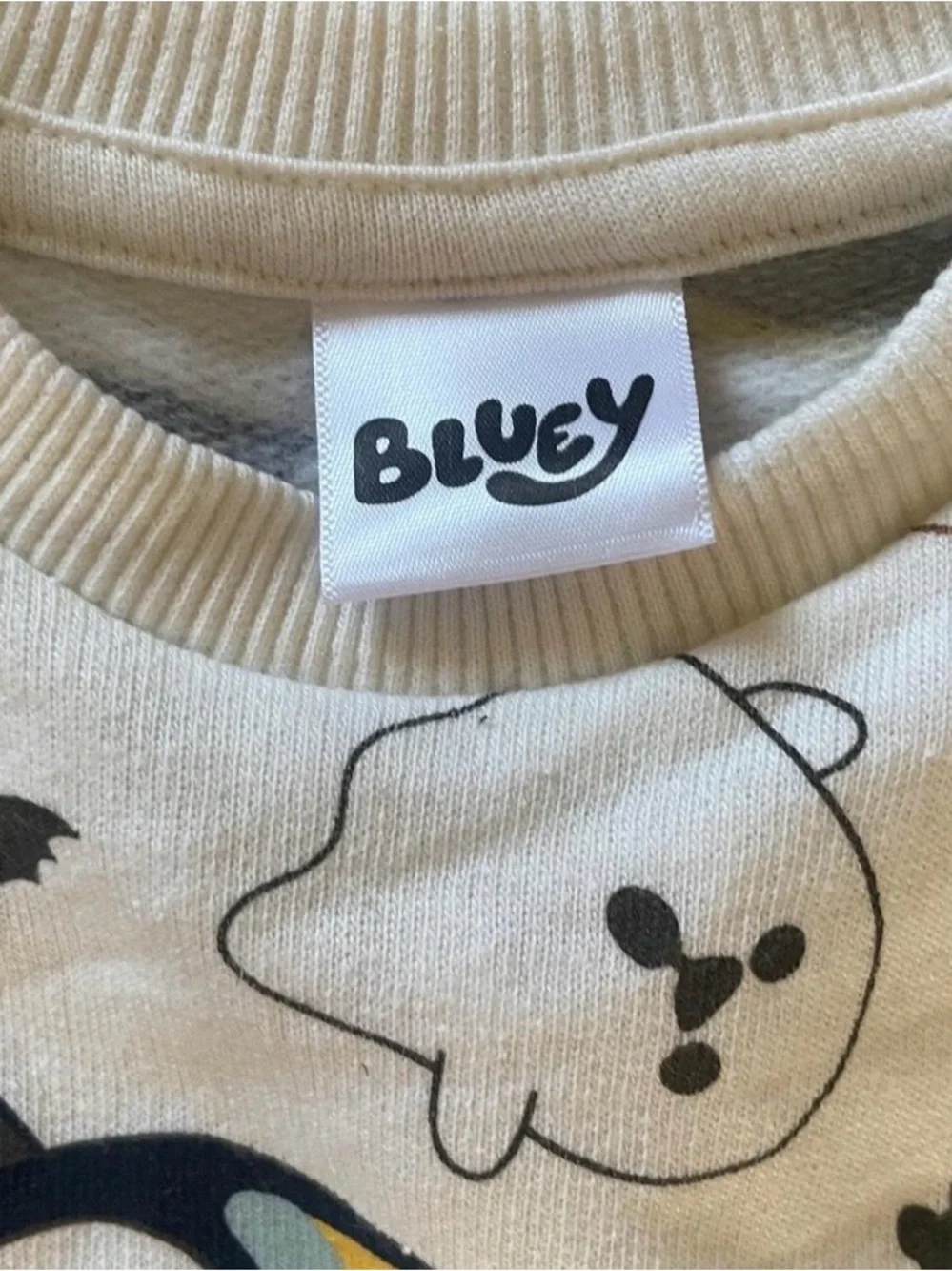 Bluey Cream Kids Halloween Graphic Sweatshirt 12months